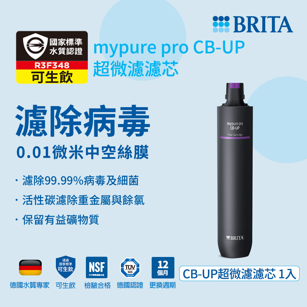 BRITA官方直營 mypure pro CB-UP 超微濾濾芯