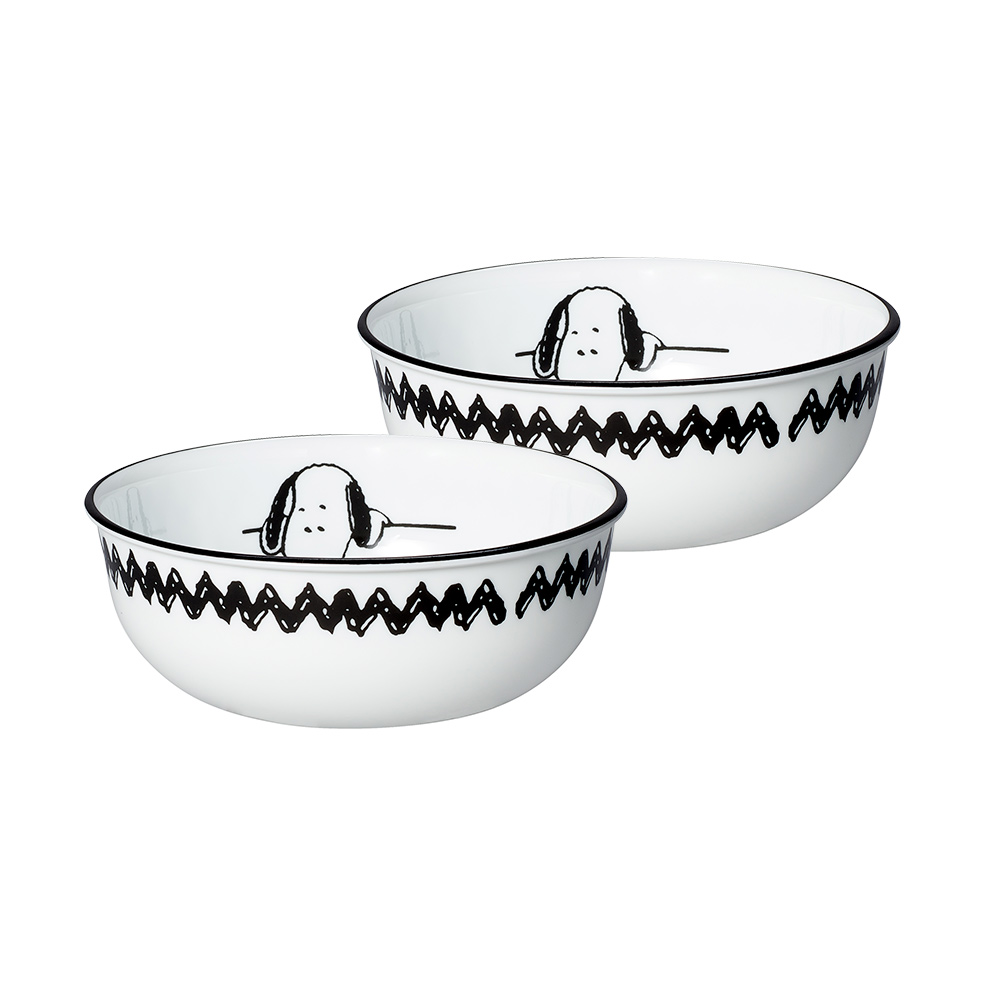 Corelle Brands 康寧餐具【美國康寧 CORELLE】SNOOPY 甜蜜時刻2件式韓式餐碗組-B03